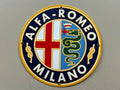 12" Porcelain Alfa Romeo Sign — Single Sided