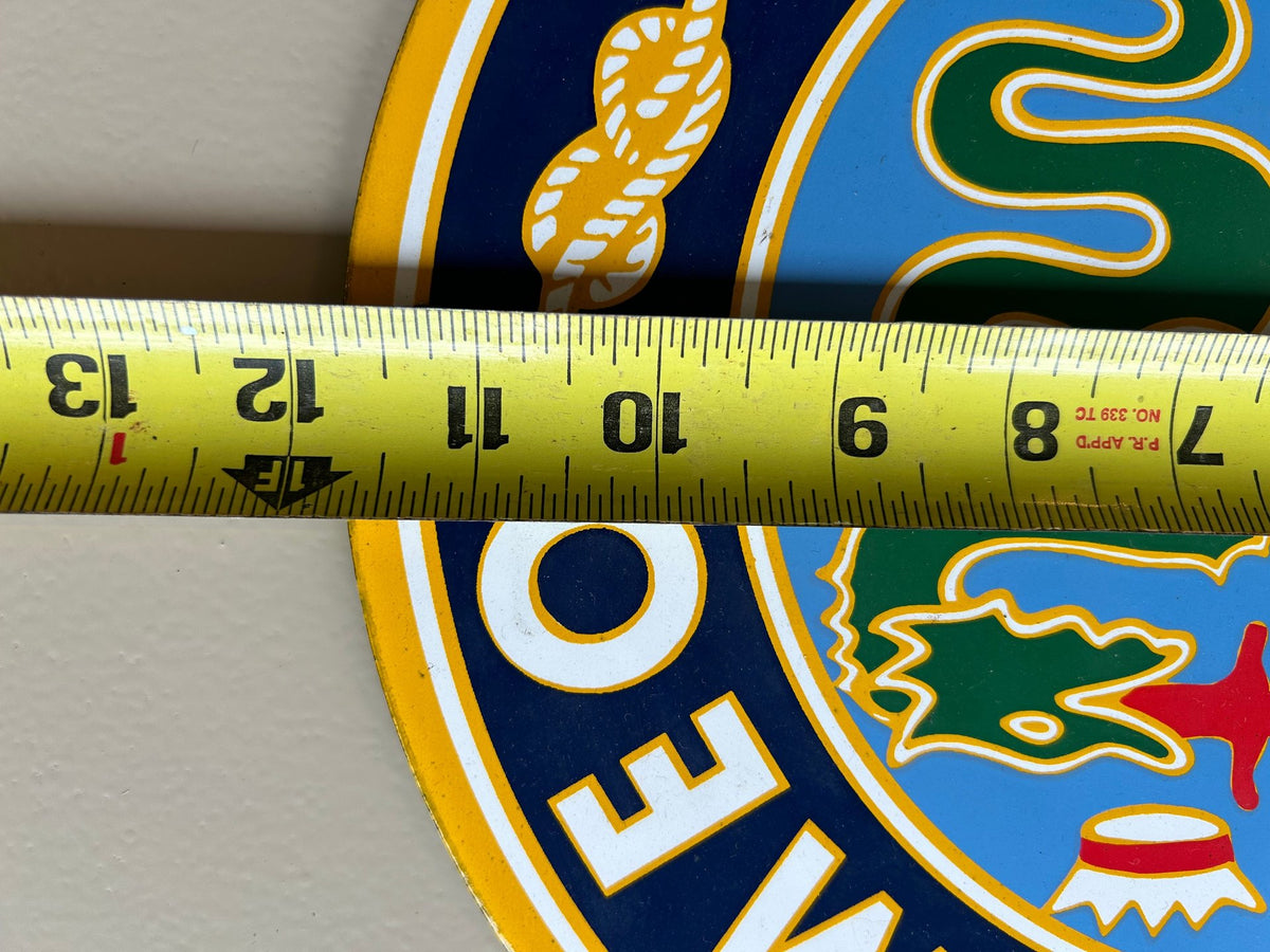 12" Porcelain Alfa Romeo Sign — Single Sided