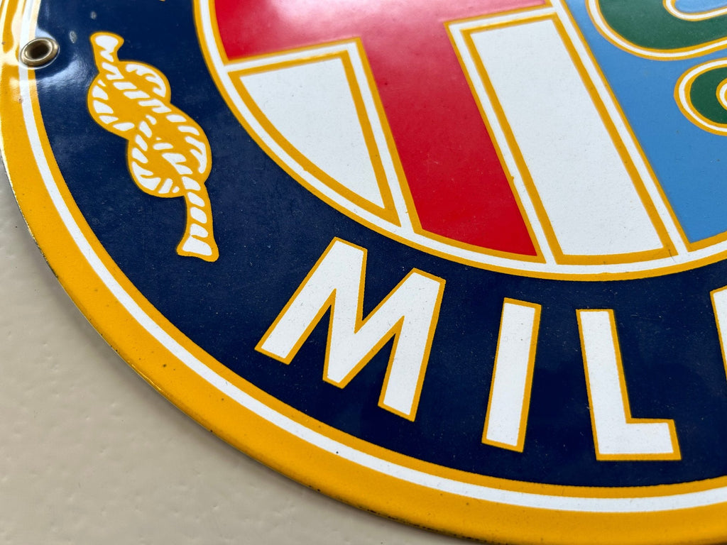 12" Porcelain Alfa Romeo Sign — Single Sided
