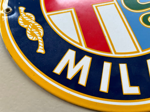 12" Porcelain Alfa Romeo Sign — Single Sided