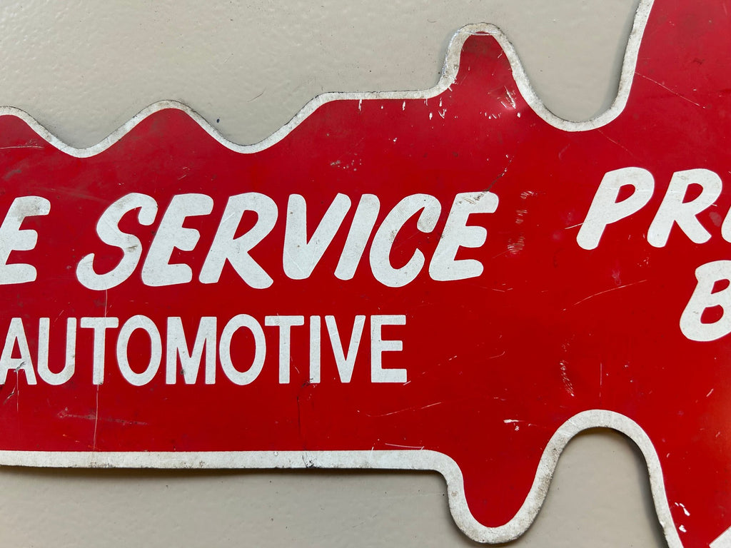 Vintage Double Sided Die Cut Key Sign