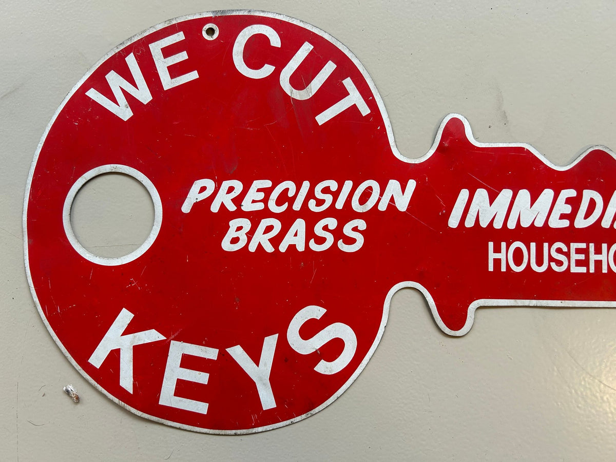 Vintage Double Sided Die Cut Key Sign