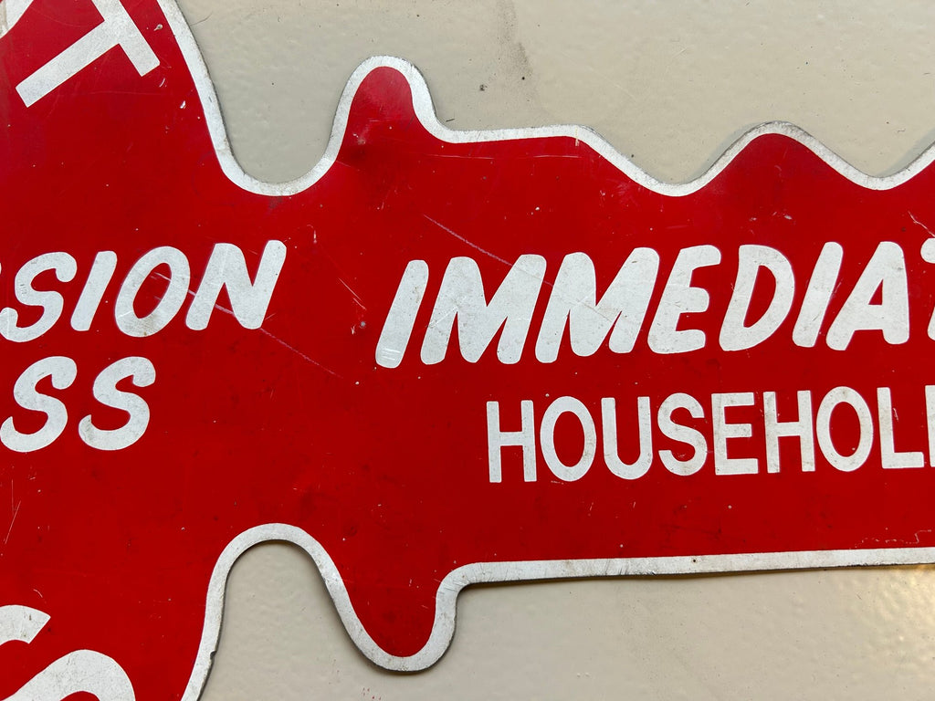 Vintage Double Sided Die Cut Key Sign