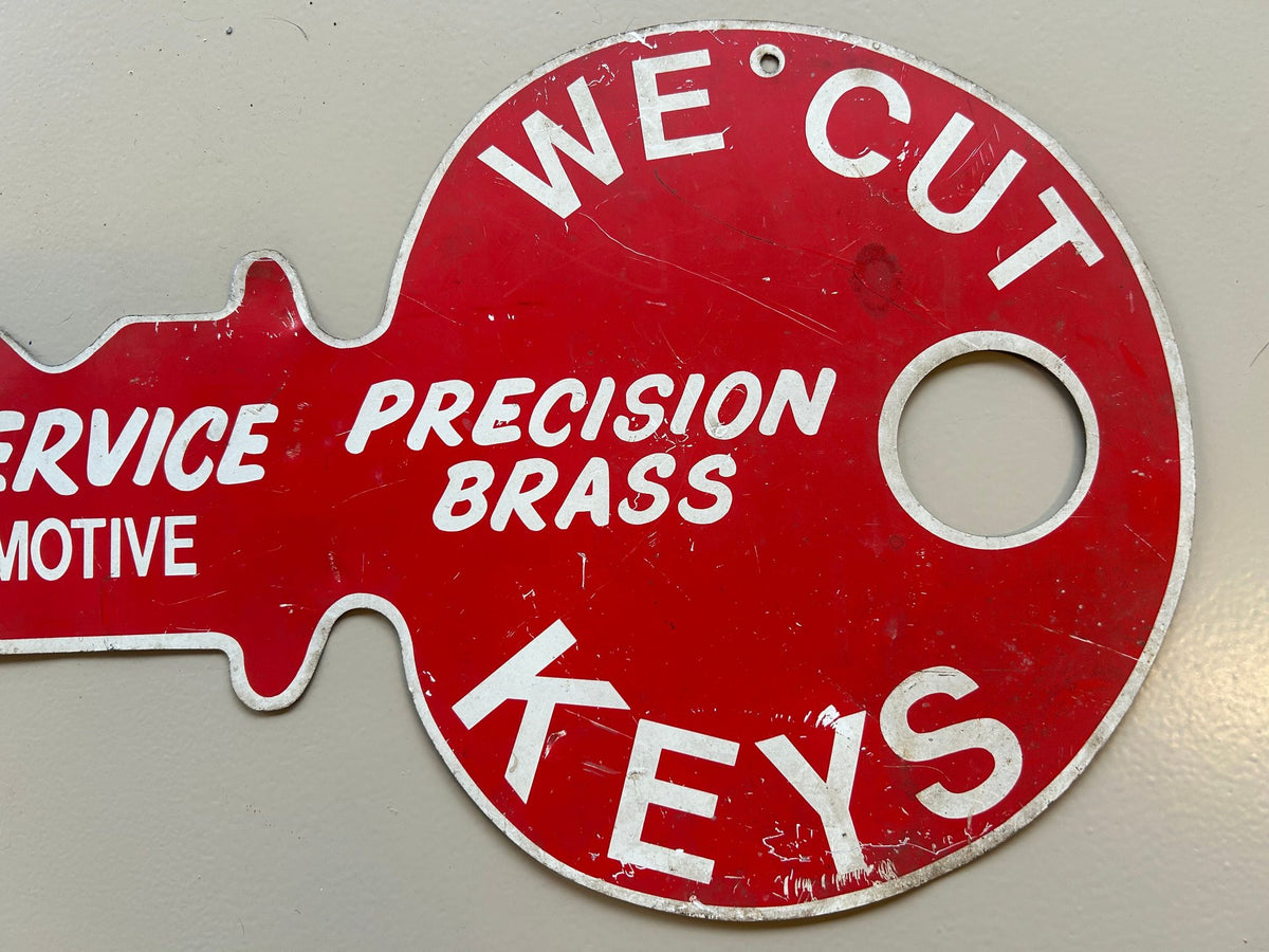 Vintage Double Sided Die Cut Key Sign