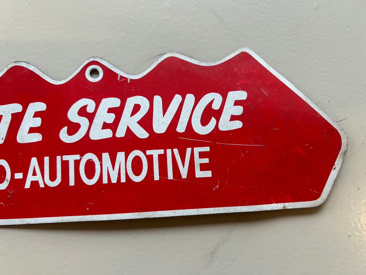 Vintage Double Sided Die Cut Key Sign