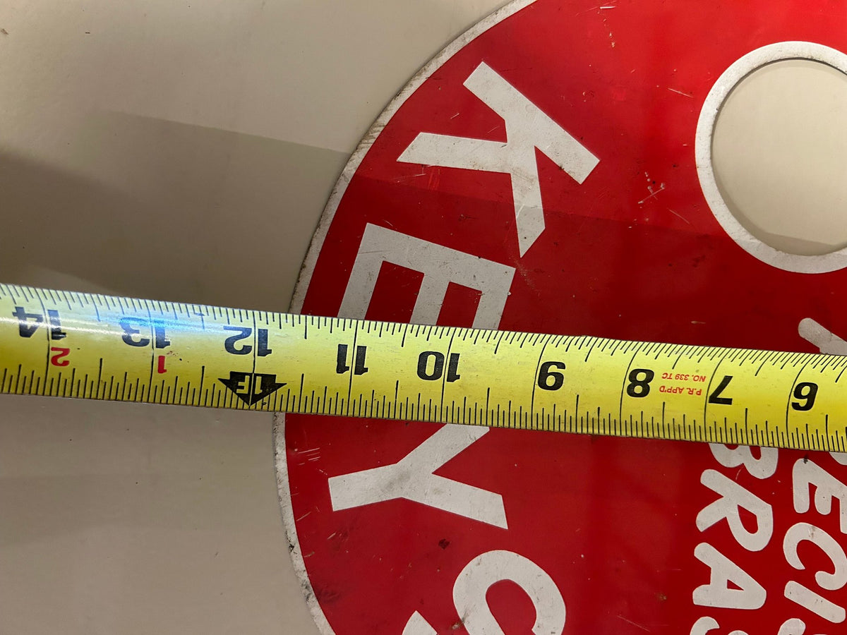 Vintage Double Sided Die Cut Key Sign