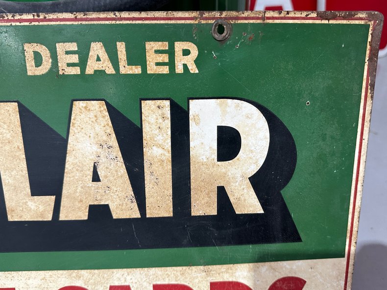 Original Sinclair Double Sided Porcelain Credit Card Sign
