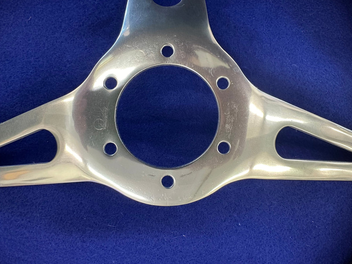 14" Wood and Chrome Classic Steering Wheel