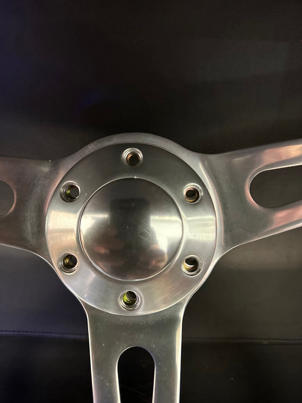 14" Wood and Chrome Classic Steering Wheel