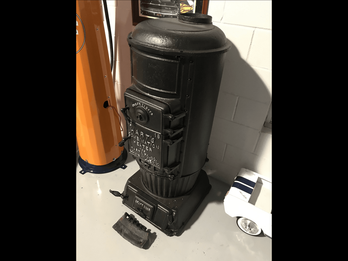 Antique 1857 Cast Iron Coal Heater Stove