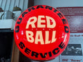 1960s Atlantic Gasoline Red Ball Guaranteed Service Sign