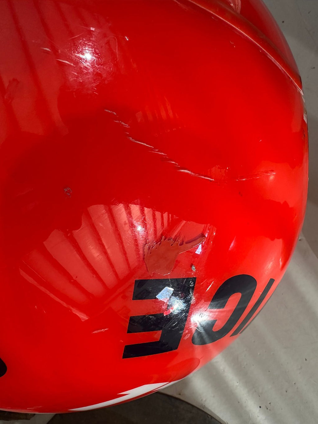 1960s Atlantic Gasoline Red Ball Guaranteed Service Sign