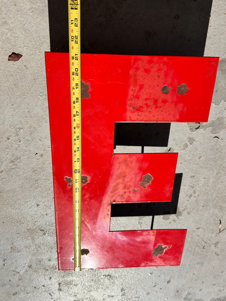 21 inch Porcelain Texaco Letters