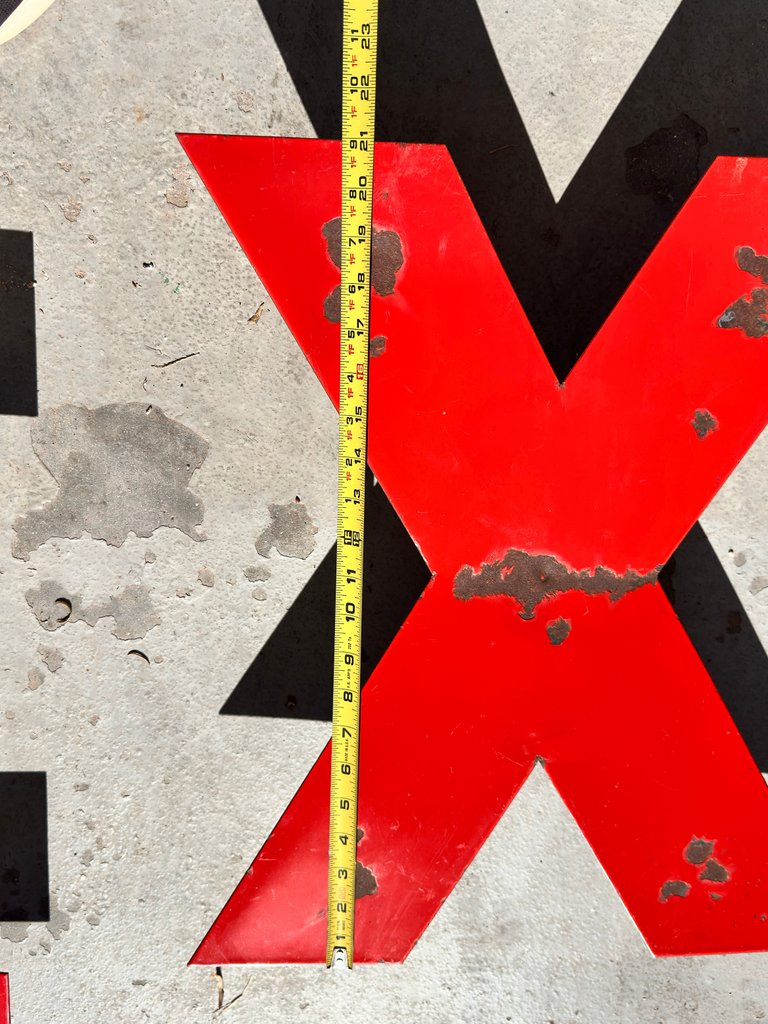 21 inch Porcelain Texaco Letters