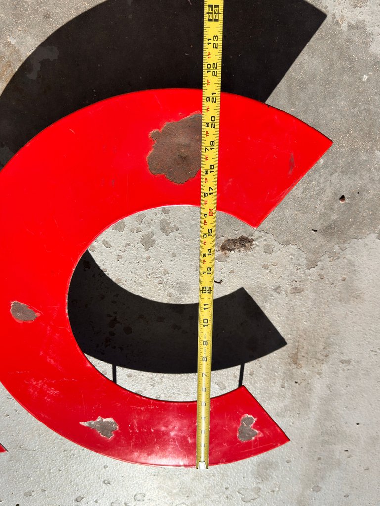 21 inch Porcelain Texaco Letters
