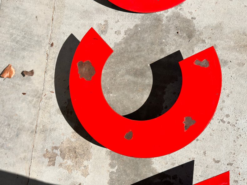 21 inch Porcelain Texaco Letters