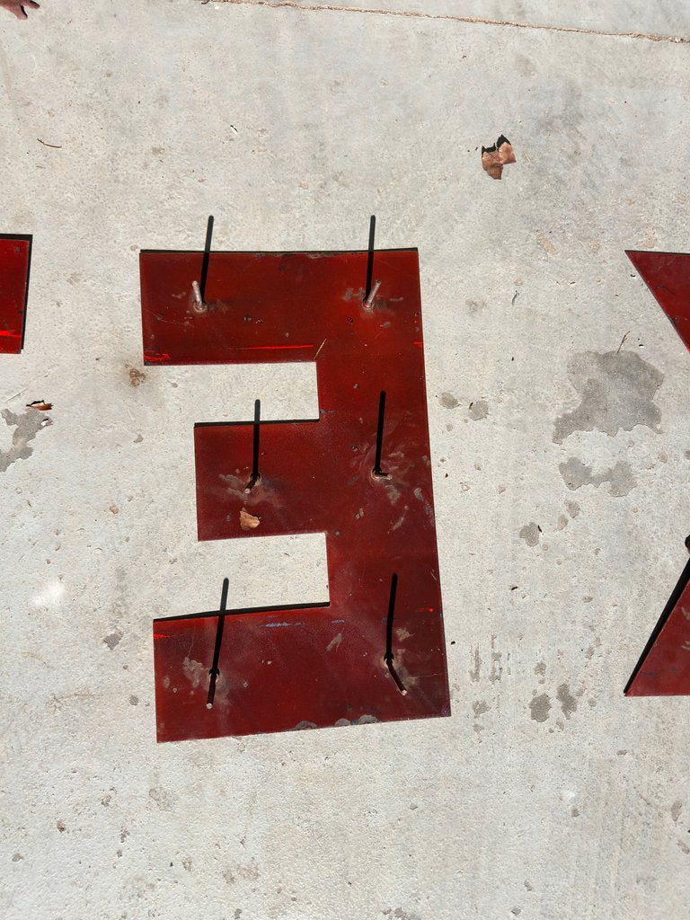 21 inch Porcelain Texaco Letters