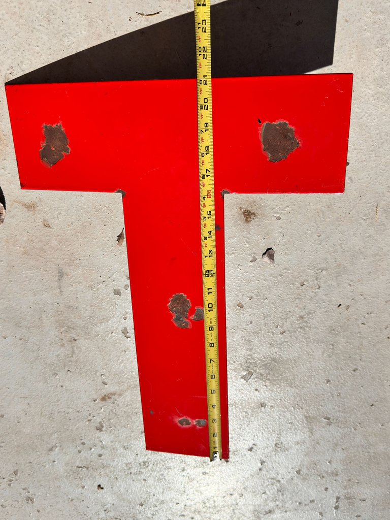 21 inch Porcelain Texaco Letters