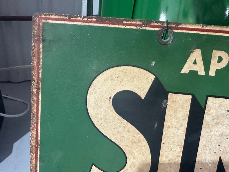 Original Sinclair Double Sided Porcelain Credit Card Sign