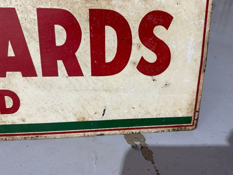 Original Sinclair Double Sided Porcelain Credit Card Sign