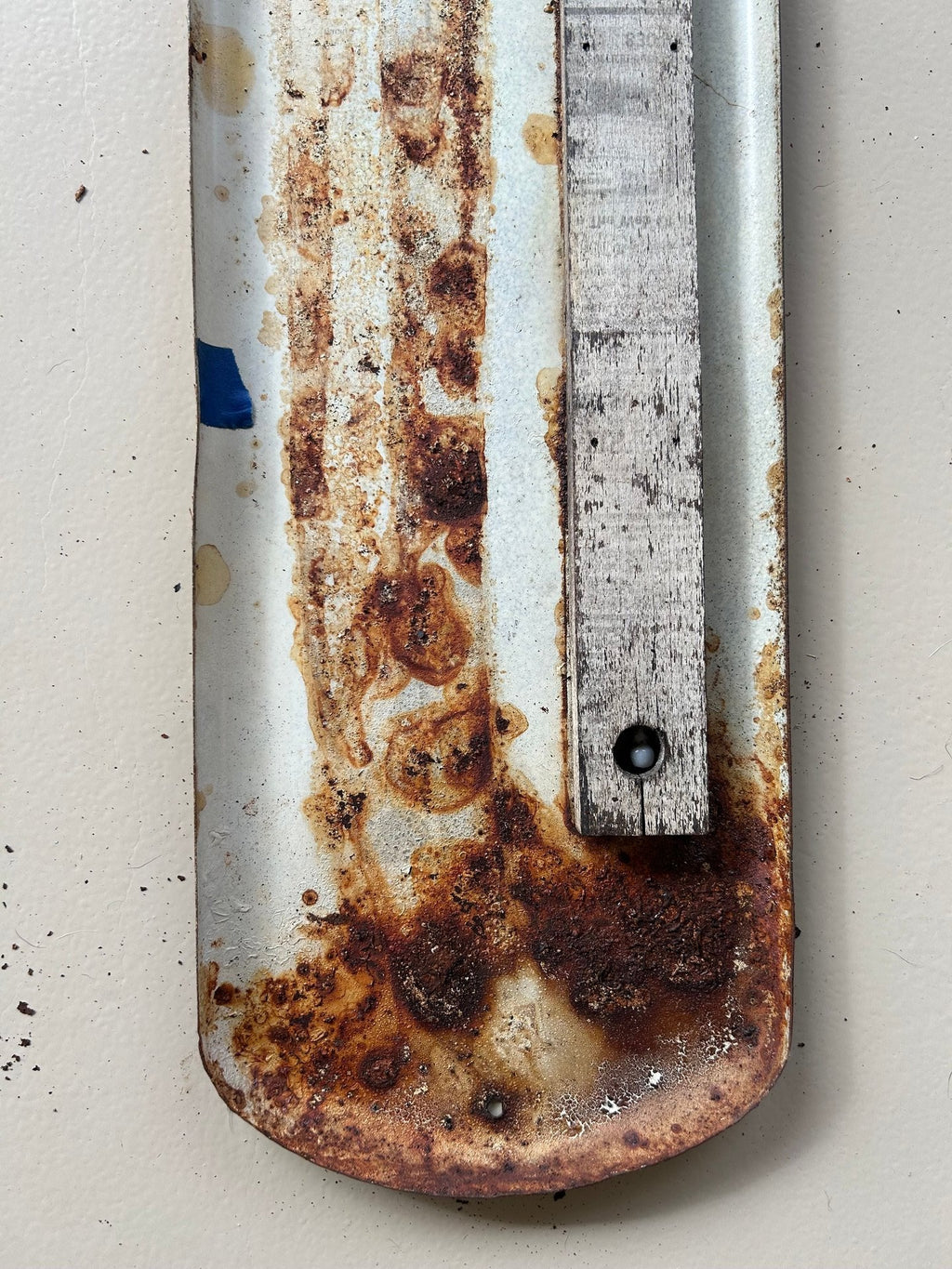 Vintage Delaware Punch Tin Advertising Thermometer Sign 27"x7"
