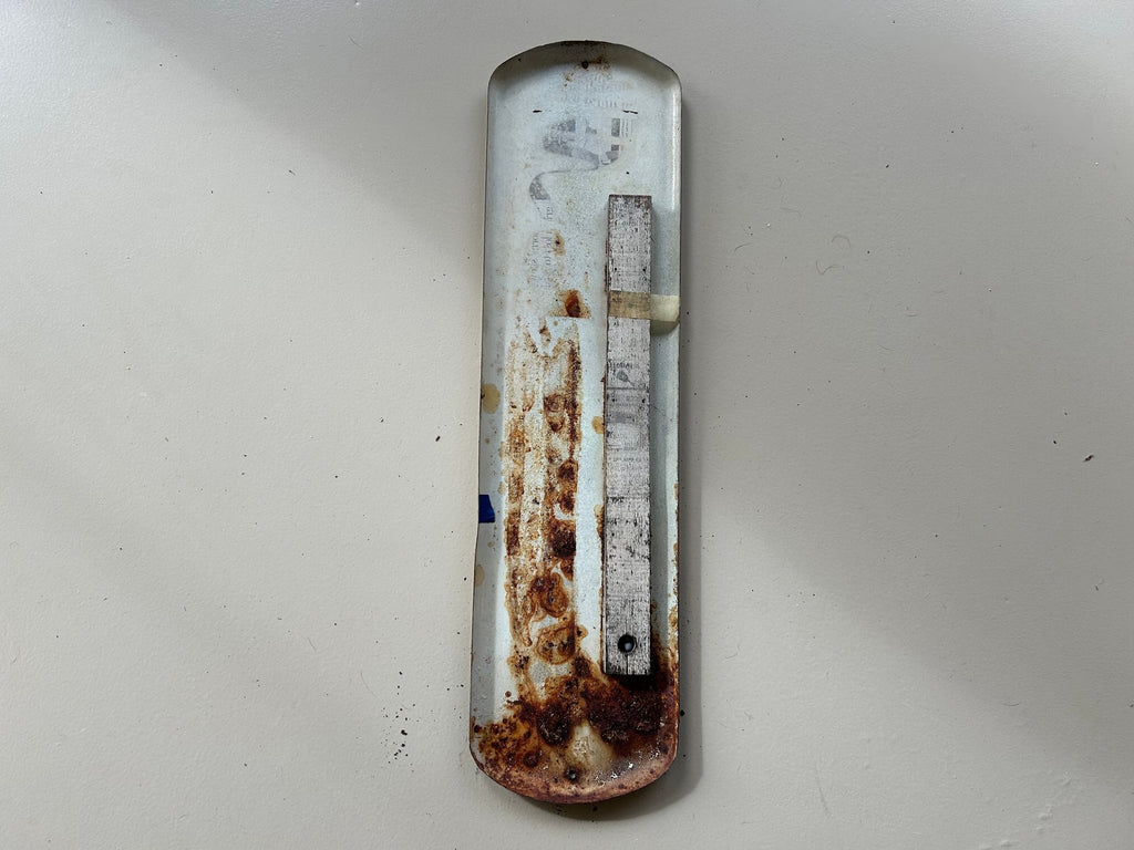 Vintage Delaware Punch Tin Advertising Thermometer Sign 27"x7"