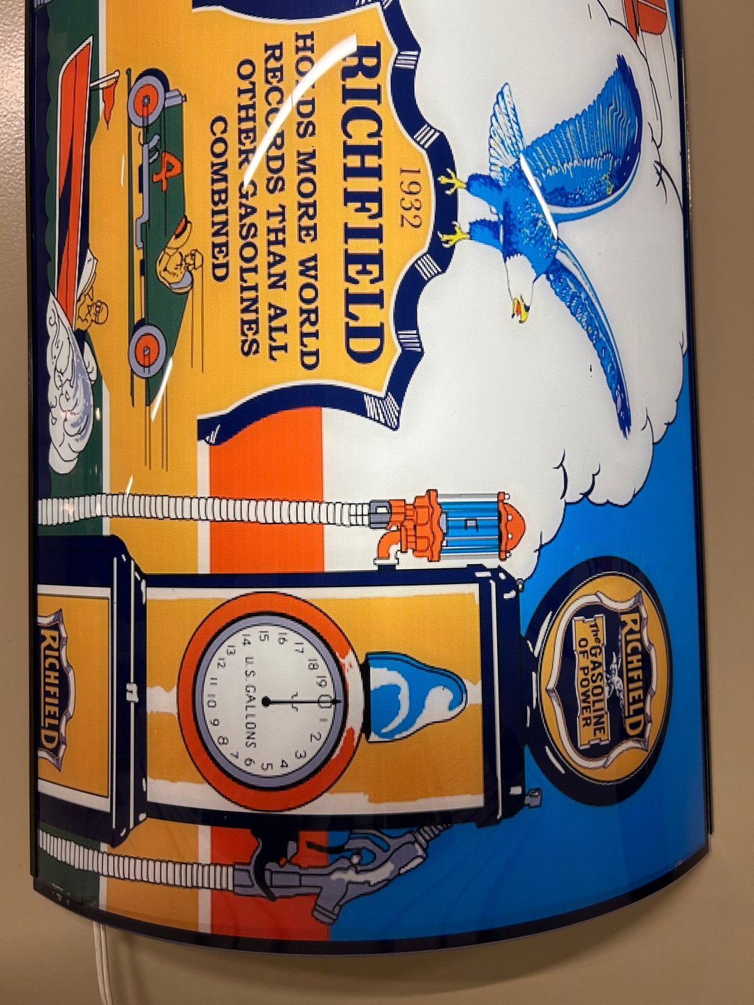 32" Richland Gas Retro Style Lighted Sign