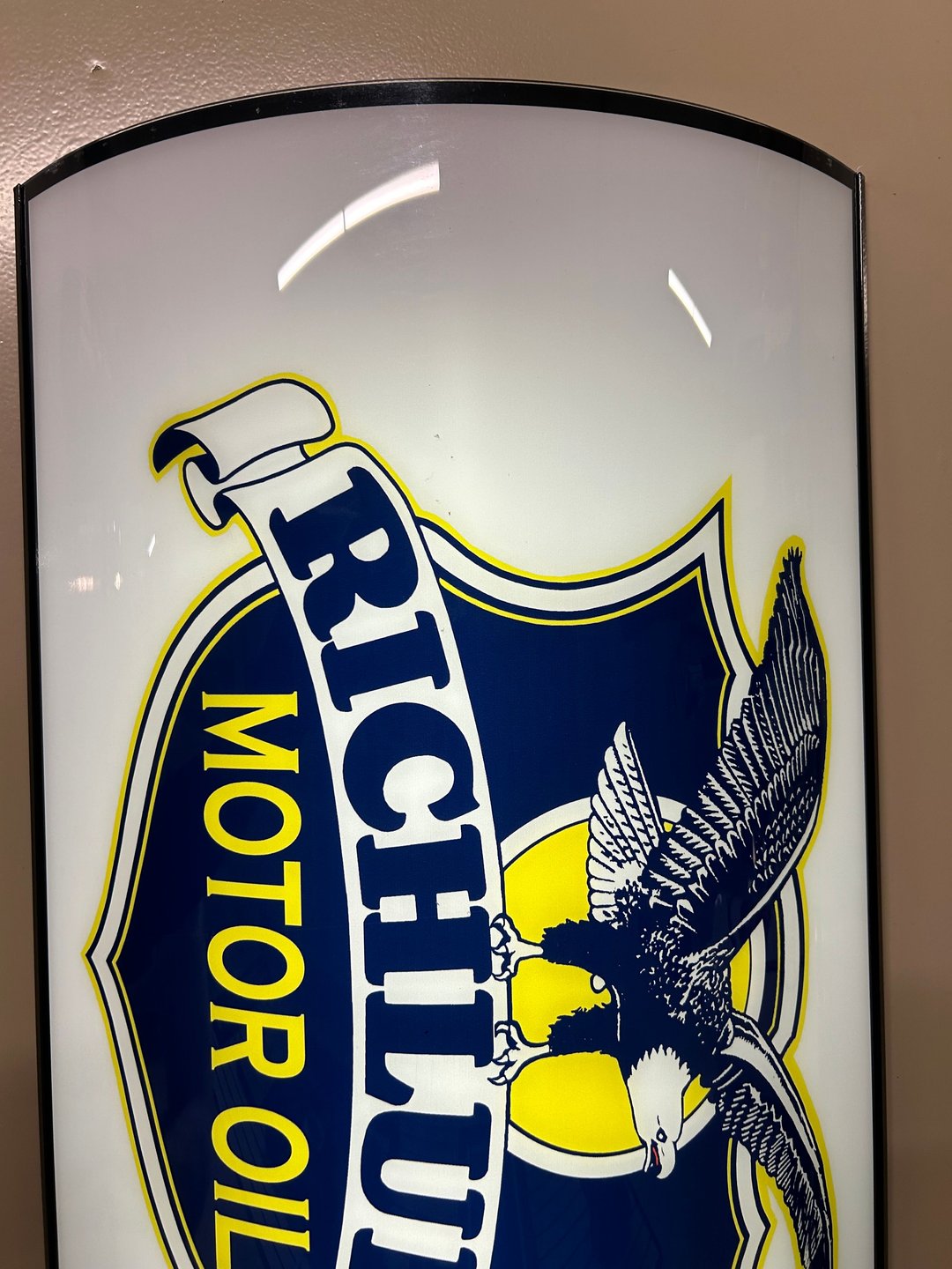 32" Retro Style Richlube Oil Lighted Sign