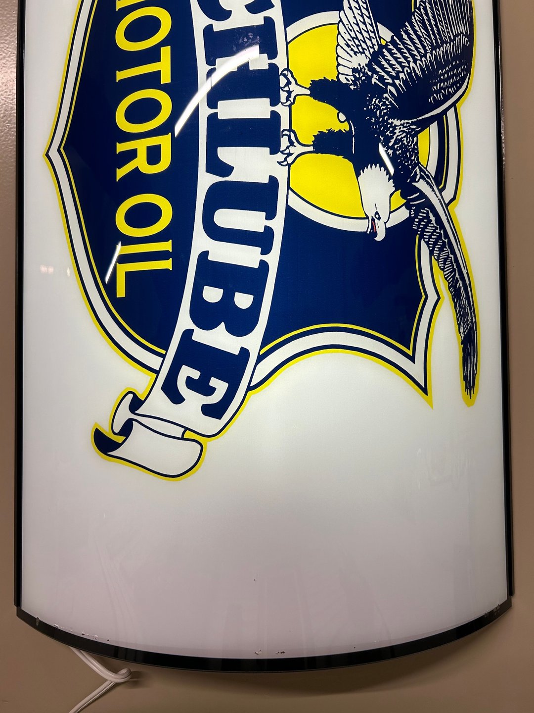 32" Retro Style Richlube Oil Lighted Sign