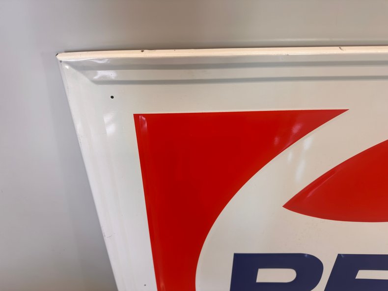 1982 Vintage Pepsi Tin Sign Large 47in x 35in
