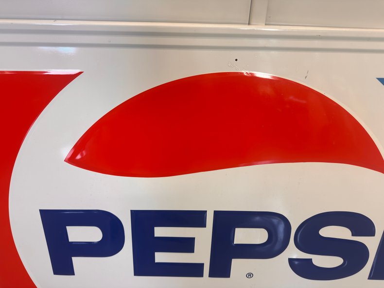 1982 Vintage Pepsi Tin Sign Large 47in x 35in