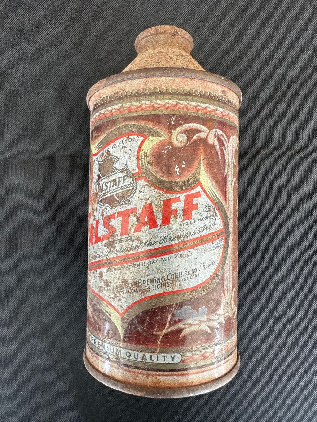 Vintage 40's 50's  Falstaff Cone Top Beer Can