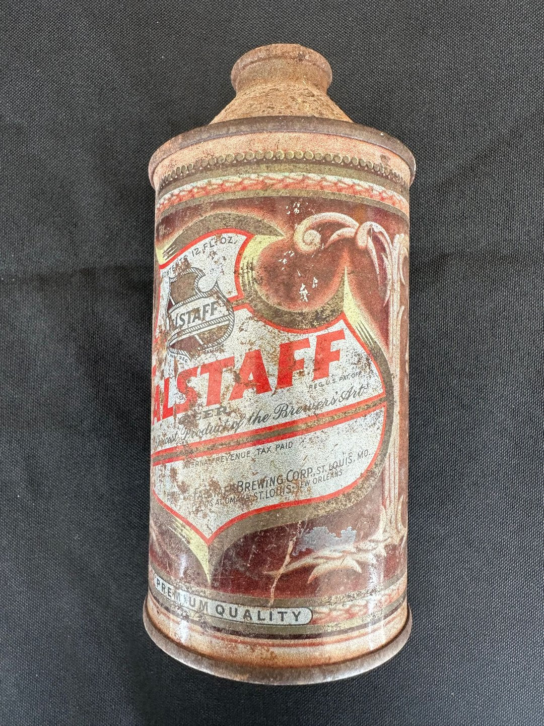 Vintage 40's 50's  Falstaff Cone Top Beer Can