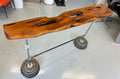 65" Handcrafted Automotive Themed Cedar Table