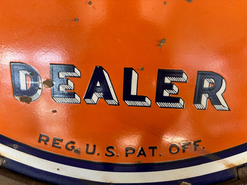 65" Original Gulf Dealer Double Sided Porcelain Sign with Metal Frame