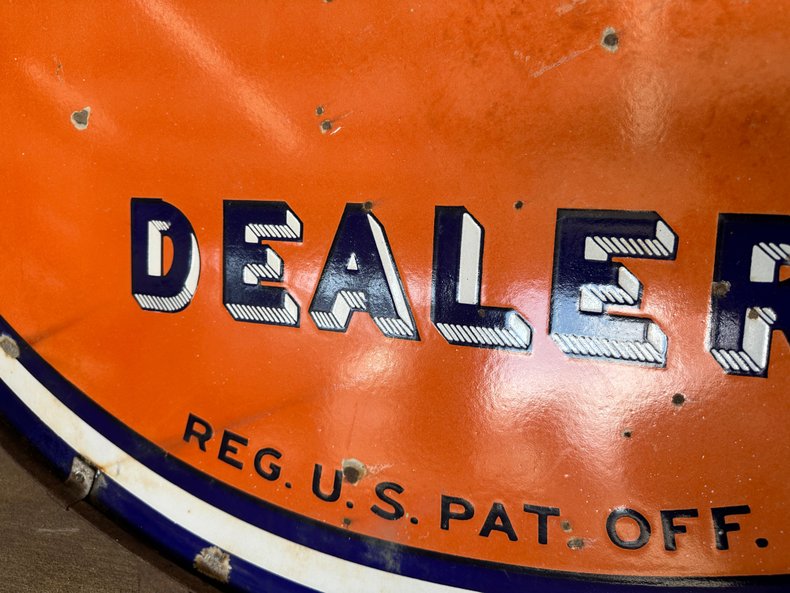 65" Original Gulf Dealer Double Sided Porcelain Sign with Metal Frame