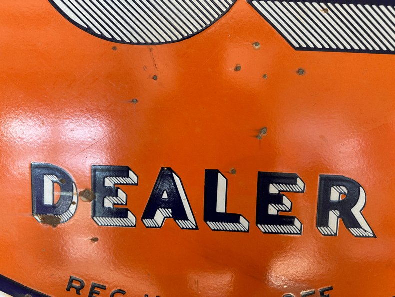 65" Original Gulf Dealer Double Sided Porcelain Sign with Metal Frame