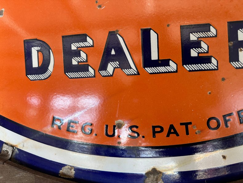 65" Original Gulf Dealer Double Sided Porcelain Sign with Metal Frame