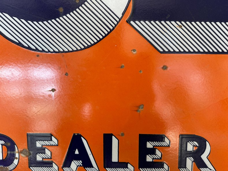 65" Original Gulf Dealer Double Sided Porcelain Sign with Metal Frame