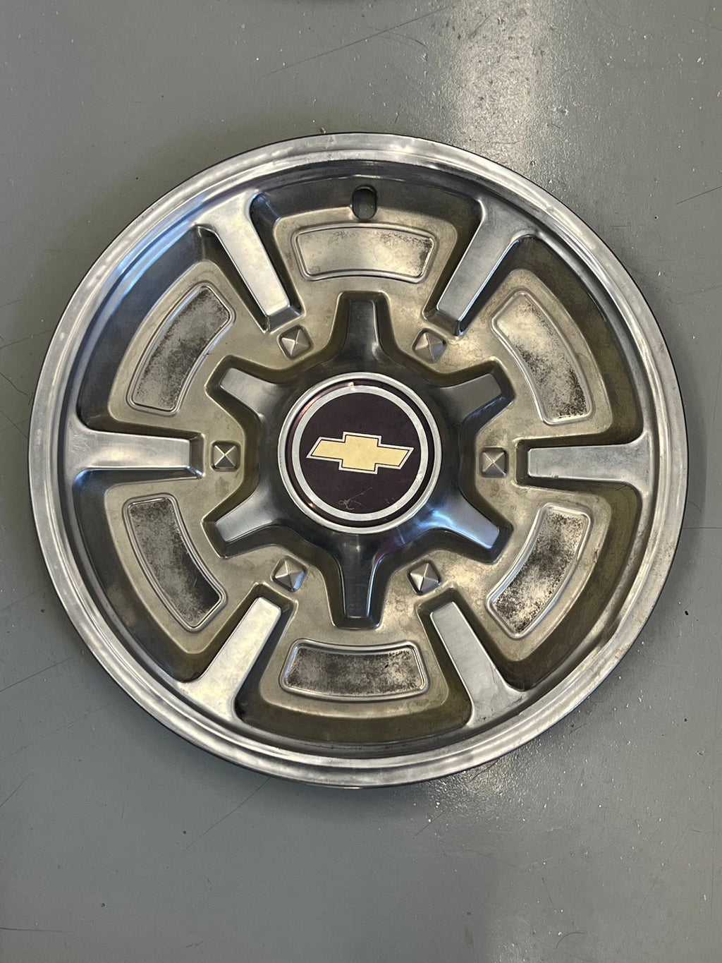 1970s–80s Chevrolet 15" Aluminum Hubcaps