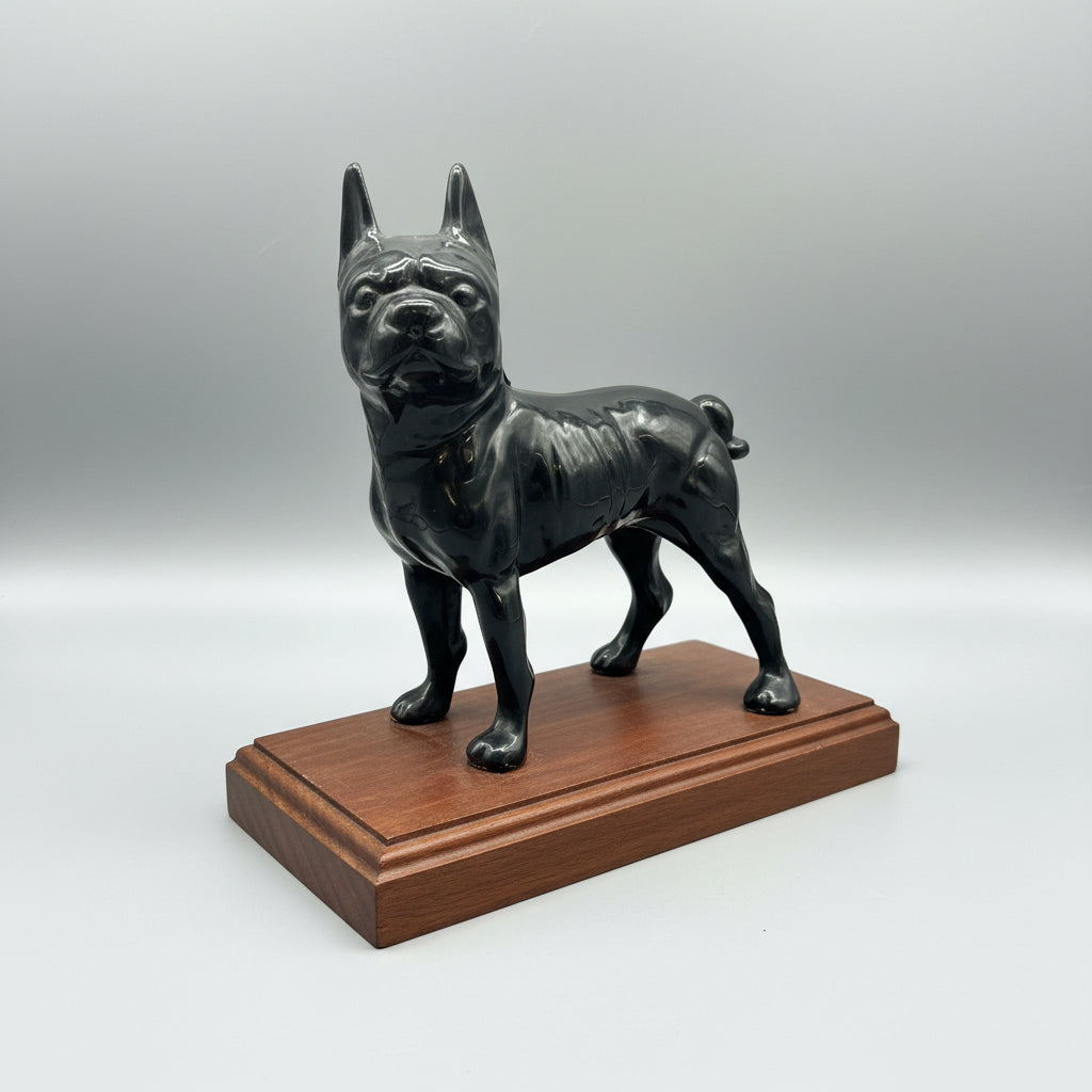 Antique Cast Iron Boston Terrier Door Stop – c. 1920s–1930s