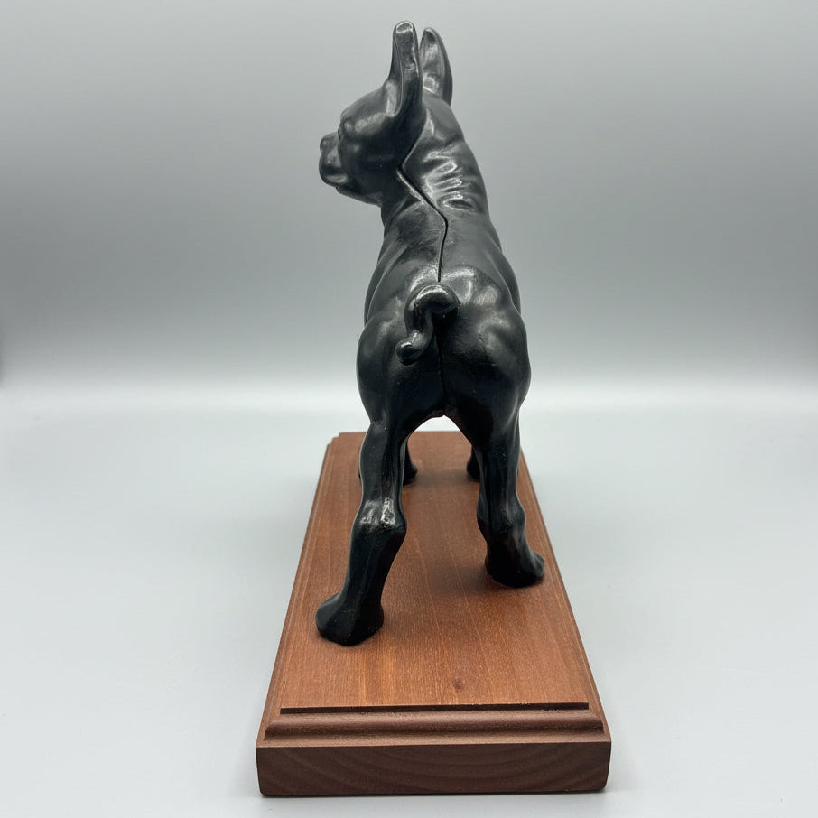 Antique Cast Iron Boston Terrier Door Stop – c. 1920s–1930s
