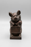 Antique Cast Iron “The Wise Pig” Still Bank – c. 1930s