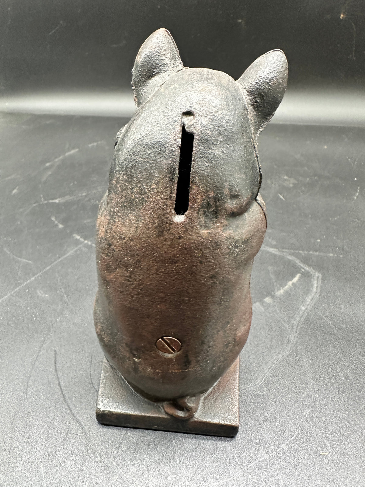 Antique Cast Iron “The Wise Pig” Still Bank – c. 1930s