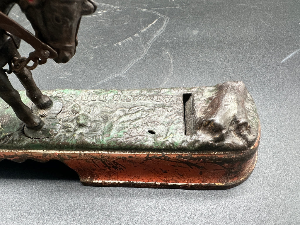 "I Always Did 'Spise a Mule" – Jockey Over Mechanical Bank by J & E Stevens, c. 1879