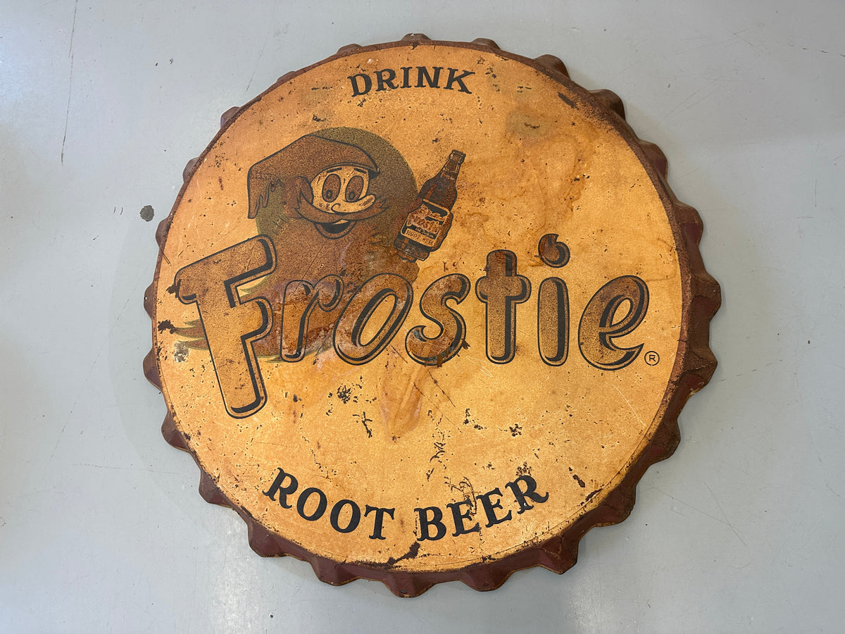 Vintage Frostie Root Beer Bottle Cap Sign