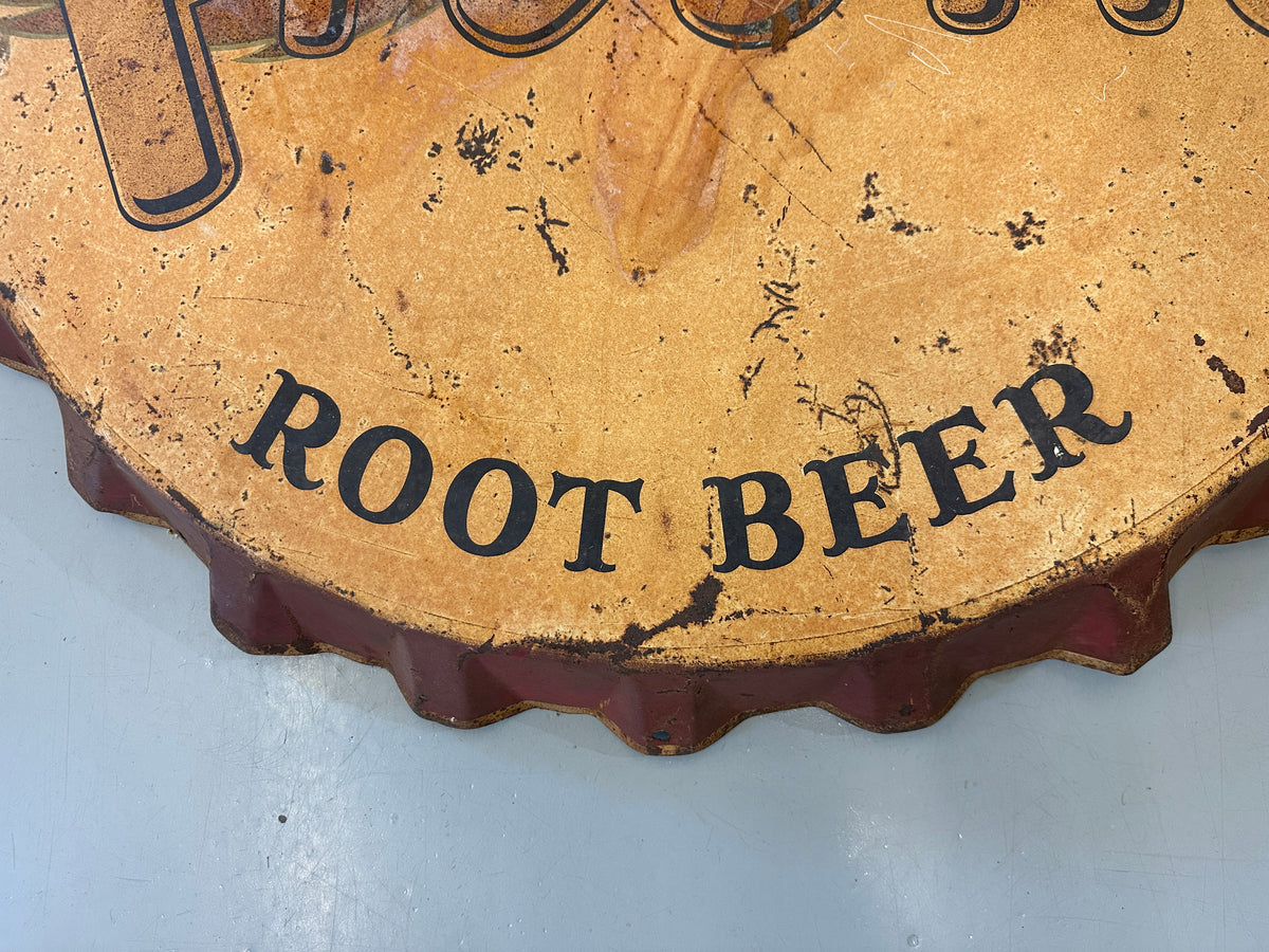 Vintage Frostie Root Beer Bottle Cap Sign