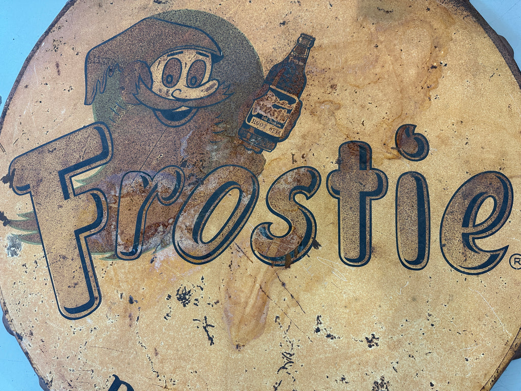Vintage Frostie Root Beer Bottle Cap Sign