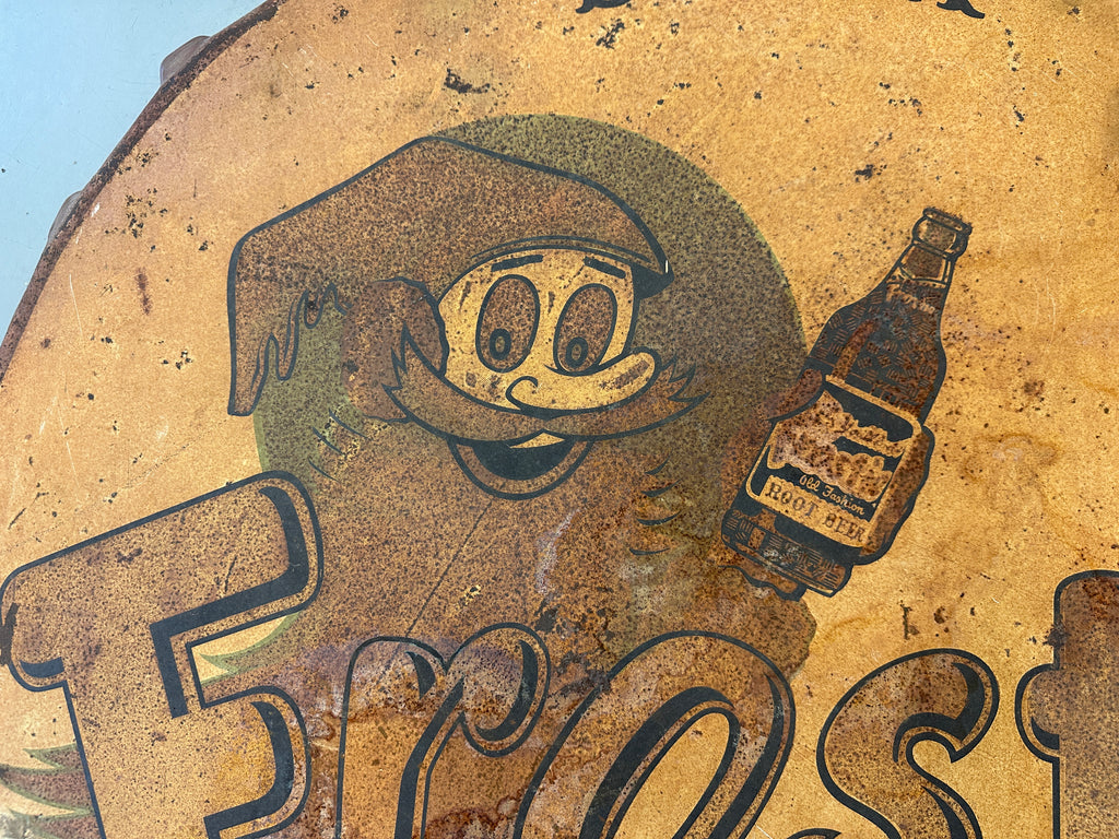 Vintage Frostie Root Beer Bottle Cap Sign