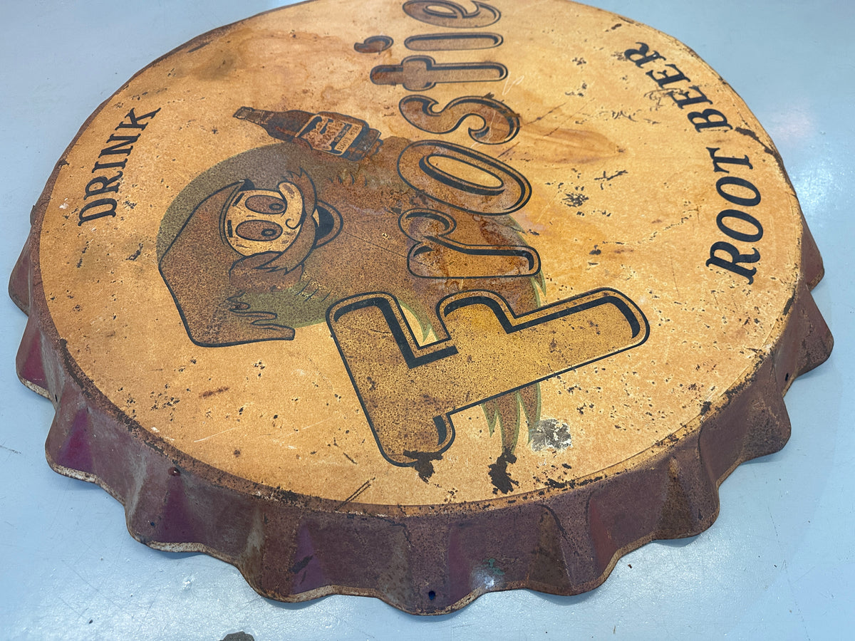 Vintage Frostie Root Beer Bottle Cap Sign